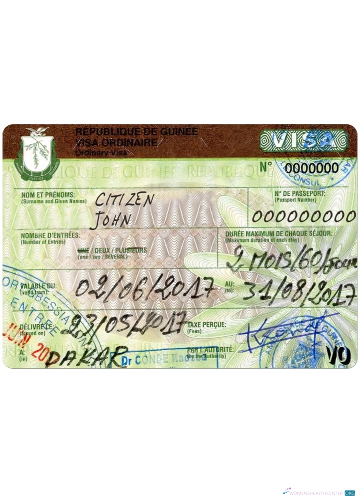 Download GUINE travel visa Photoshop template